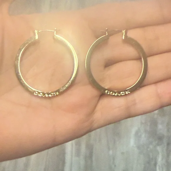 ⭐️Coach Gold Hoop Earrings⭐️ - Picture 8 of 8